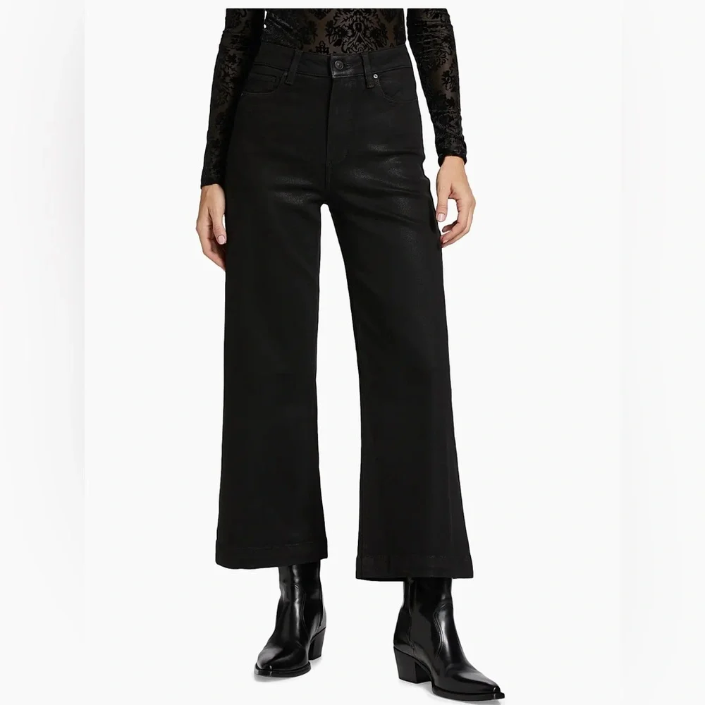 PAIGE Anessa Black Fog Luxe Coating Jeans - Picture 4 of 13